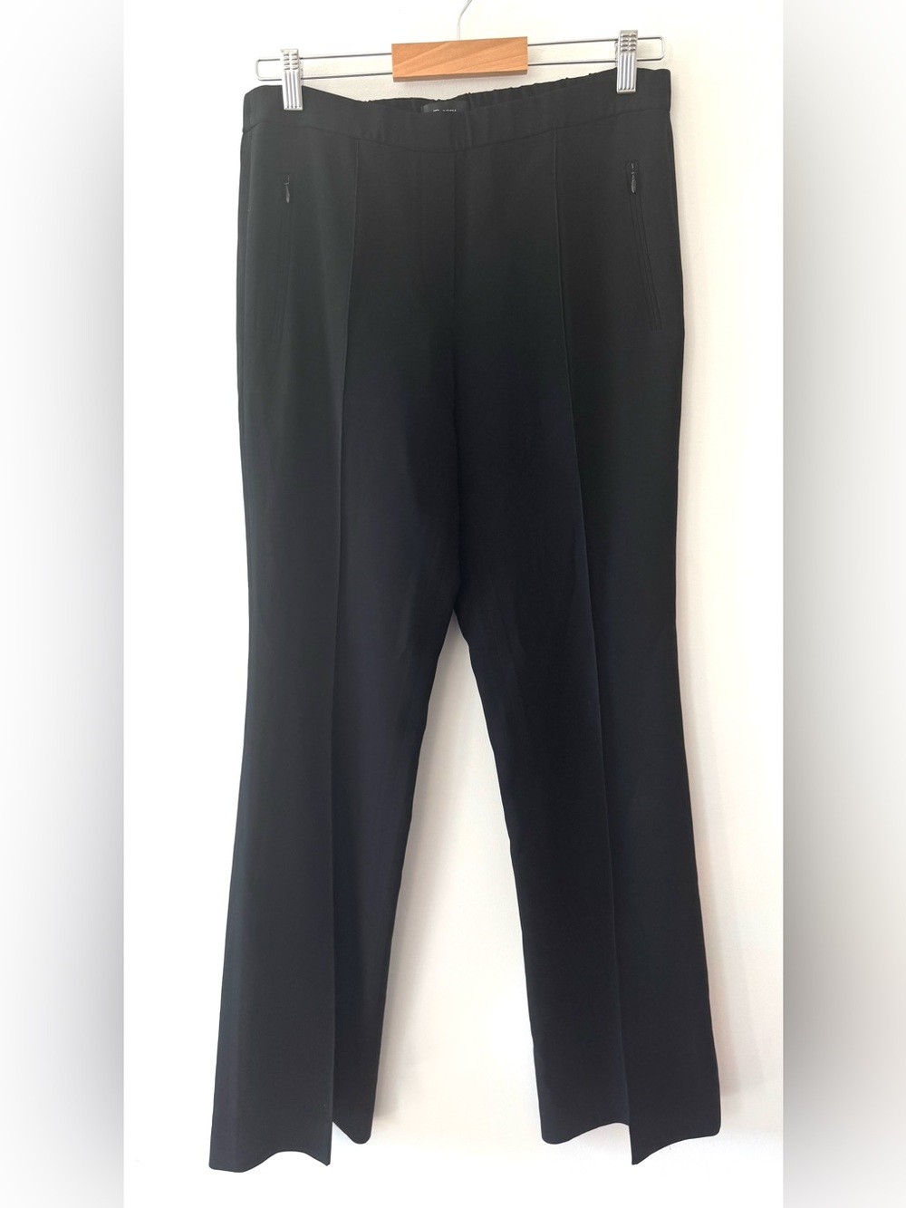Theory Black Pintuck Elastic Waist Pull-On Pants Trousers - Size 6